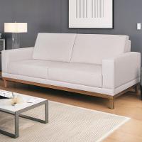 Sofa 2 Lugares 145 Cm Crons Linho Bege Vazzano Bege - 16