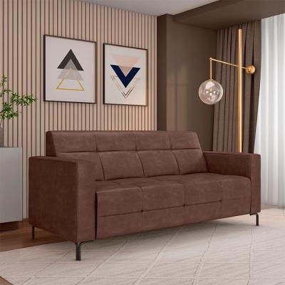 Sofá Houston G33 2 Lugares 200cm Marrom Couro Sintético Gran Belo