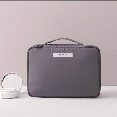 Bolsa Cosmética OEM à Prova D'água Portátil 23cm X 16cm X 8.5cm Cinza Feminina