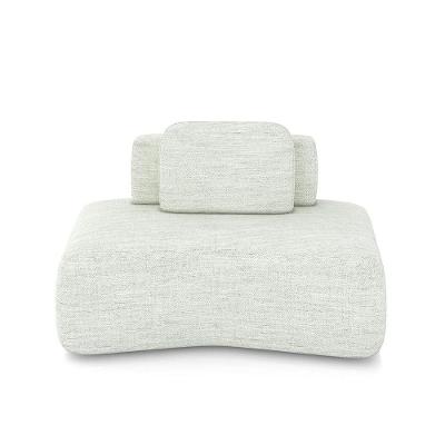 Sofá Ilha Dakota 174cm Linho Offwhite G33 para Sala de Estar Gran Belo