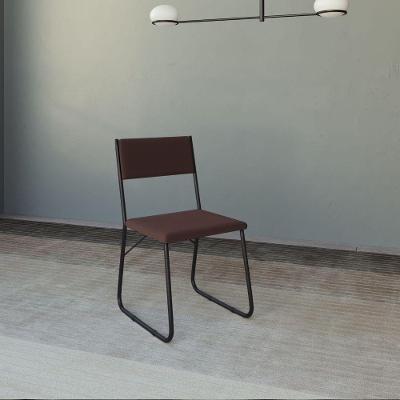 Cadeira De Jantar Estofada Angra Para Sala De Jantar Cozinha Conforto E Decoração Em Casa - Marrom