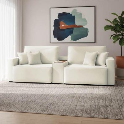 Sofá Benedict 3 Lugares Retrátil e Reclinável 272CM Off White D'Rossi