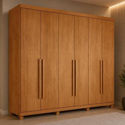 Guarda Roupa Casal CR35511 6 Portas de Bater 4 Gavetas MDF Laqueado Madeirado Multimóveis