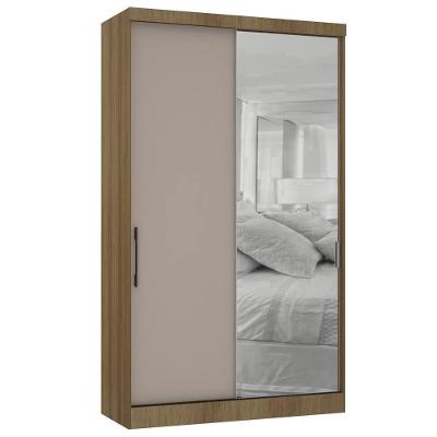 Guarda Roupa Solteiro 135cm 2 Portas E Espelho Delphi Avelã/cinnamon L01 - Mpozenato