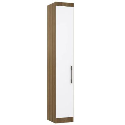Guarda Roupa Modulado 38cm Com 1 Porta Delphi Avelã/branco L01 - Mpozenato