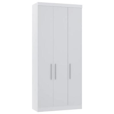 Guarda Roupa Modulado 102cm Com 3 Portas Taiga Branco L01 - Mpozenato