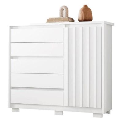 Cômoda Sapateira Duetto 01 Porta E 05 Gavetas Branco - Móveis Albatroz