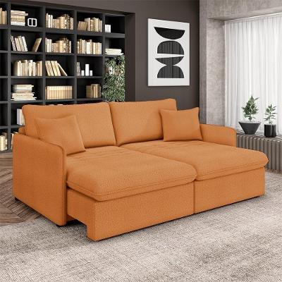Sofá Gandalf G33 Retrátil e Reclinável 194cm Terracota Bouclê Gran Belo