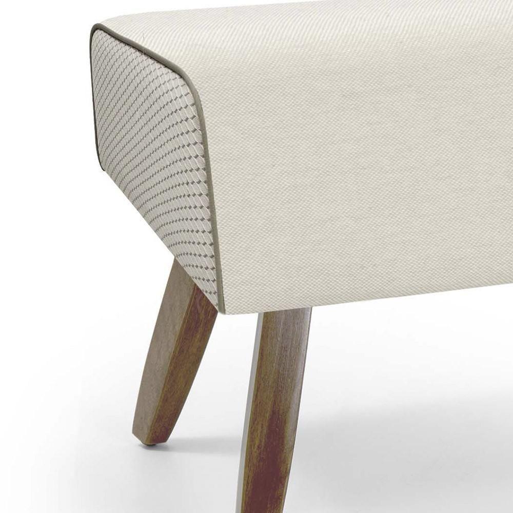 Recamier Com Pés De Madeira Viseo 120Cm Bege B-172 - 4