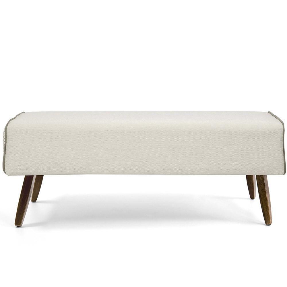 Recamier Com Pés De Madeira Viseo 120Cm Bege B-172 - 5