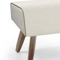 Recamier Com Pés De Madeira Viseo 120Cm Bege B-172