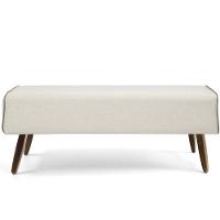 Recamier Com Pés De Madeira Viseo 120Cm Bege B-172 - 6