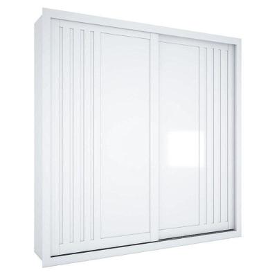 Guarda Roupa Casal Versalles 2 Portas 6 Gavetas Branco Absoluto Semi Fosco - Zanzini