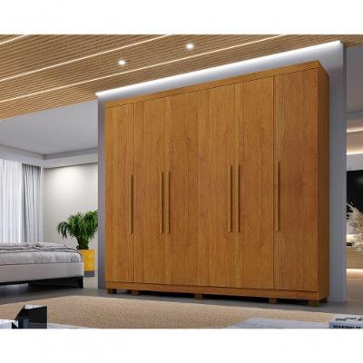 Guarda Roupa Casal Atlanta 6 Portas Giratórias 6 Gavetas MDP Fosco Cinamomo Benetil Móveis