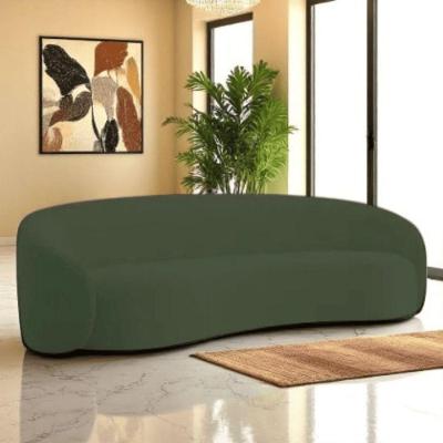 Sofá Amore 3 Lugares 180CM Verde em Linho para Sala de Estar Mabe Magazine