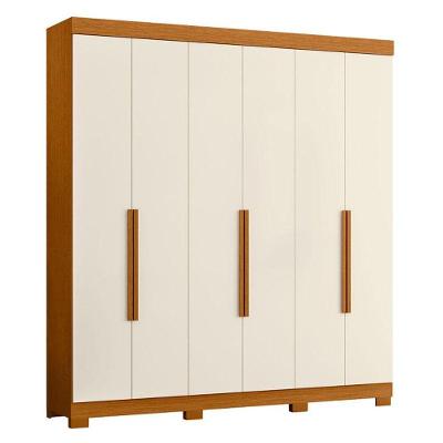 Guarda Roupa Casal Vinci 06 Portas Cinamomo Off White - Móveis Albatroz