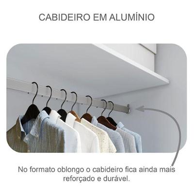 Guarda Roupa Casal Sienna 2 Portas de Correr 4 Gavetas em MDF Neve com Cômoda Seul