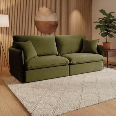 Sofá Lorenzo 3 Lugares Retrátil e Reclinável 194CM Verde Oliva D'Rossi