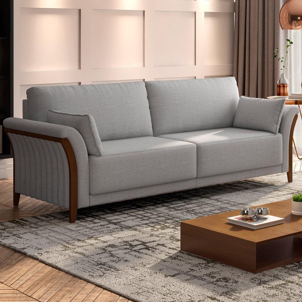 Sofá 02 Lugares Para Sala De Estar 162cm Stefan M03 Cinza - 5