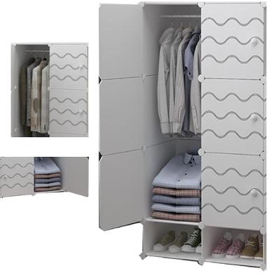 Guarda Roupa Modular Sapateira Organizador com Cabideiro e Portas Plástico Yeet