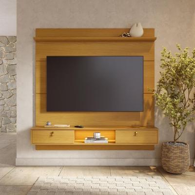 Painel para TV Bali 60" 160CM MDF MDP com LED Off White Naturale Colibri Móveis