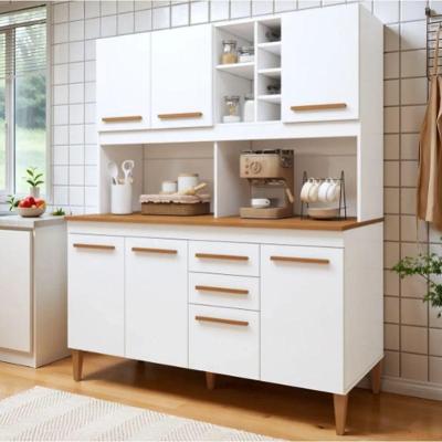 Armário de Cozinha Toronto 7 Portas 2 Gavetas MDF-MDP Branco Kaiki Móveis