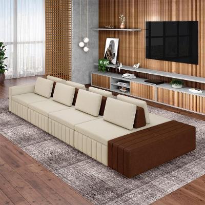 Sofá Modular Olimpo 5 Lugares 465CM Bege Linho Gran Belo