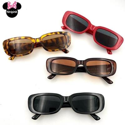 Óculos de Sol Infantil OEM Retro Vintage Retangular Quadrado Hype Rap Moda em Policarbonato