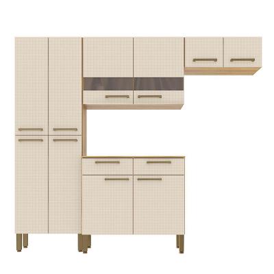 Cozinha (com Balcão) 8 Portas 2 Portas De Vidro 2 Gavetas Nala Plus - Ssx Multicoisas Freijo-soft