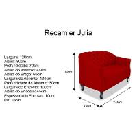 Namoradeira Julia A02 Suede - Doce Sonho Móveis Cor Vermelho - 3