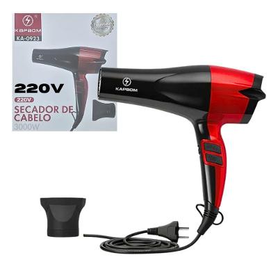 Secador de Cabelo Profissional Premium 3000W Vermelho Kapbom 220V para Uso Diário