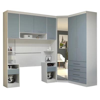 Guarda Roupa Solteiro Modulado Cp05 Taiga Branco/grey L01 - Mpozenato