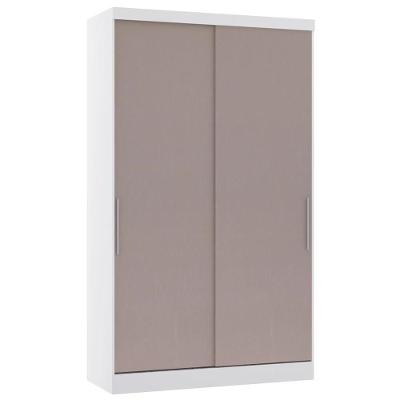 Guarda Roupa Solteiro 135cm 2 Portas 3 Gavetas Taiga Branco/cinnamon L01 - Mpozenato