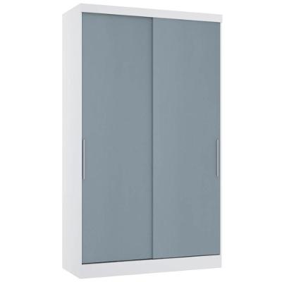 Guarda Roupa Solteiro 135cm 2 Portas 3 Gavetas Taiga Branco/grey L01 - Mpozenato