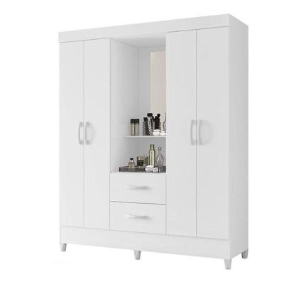 Guarda Roupa Mobi Capelinha Branco Rosa Flex - Móveis Albatroz