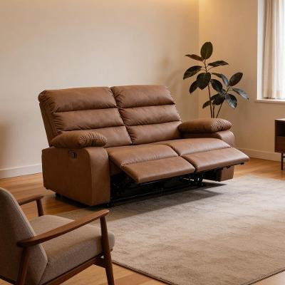 Sofá Manila K01 2 Lugares Reclinável 170cm Camel Couríssimo Lyam Decor