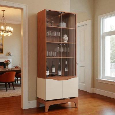 Cristaleira Joile 4 Portas 3 Prateleiras MDF MDP com Acabamento Brilhante Off White