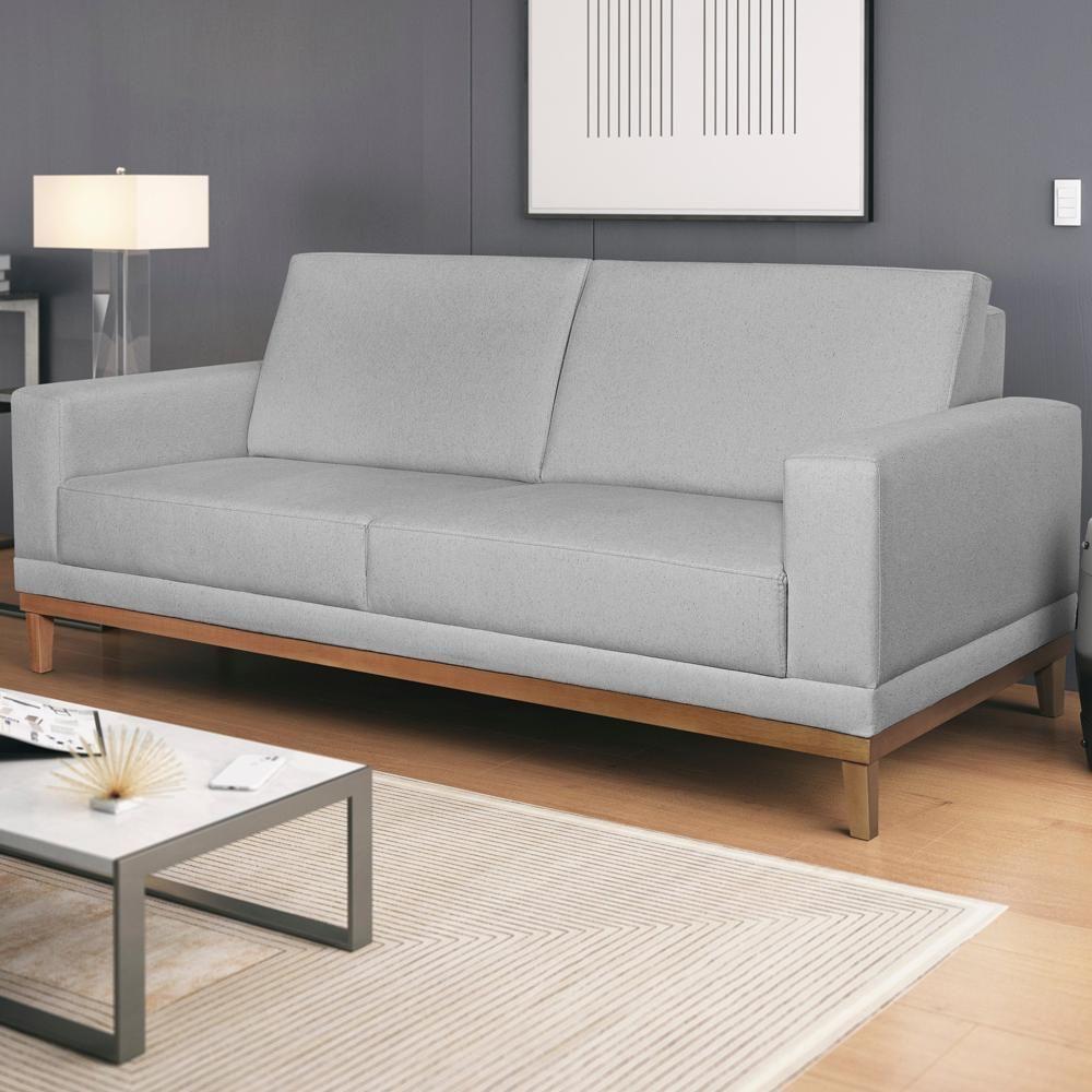 Sofa 2 Lugares 160 Cm Crons Linho Cinza Vazzano Cinza - 8