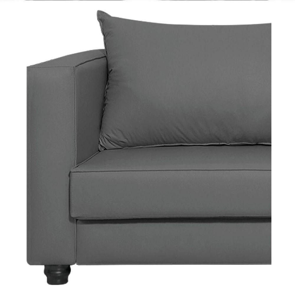 Sofá 2 Lugares Lisboa Linho - Doce Sonho Móveis Cinza - 2