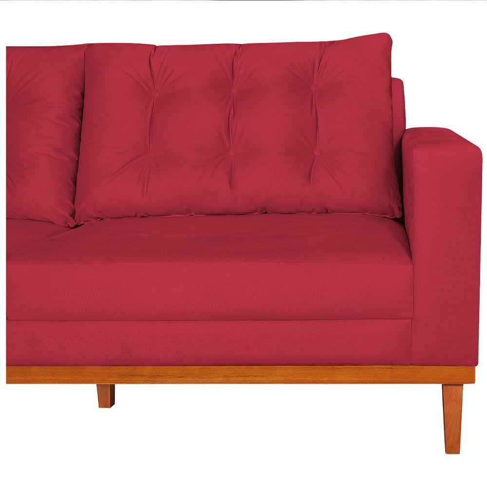 Sofá 2 Lugares Dubai Suede - Doce Sonho Móveis Vermelho - 2