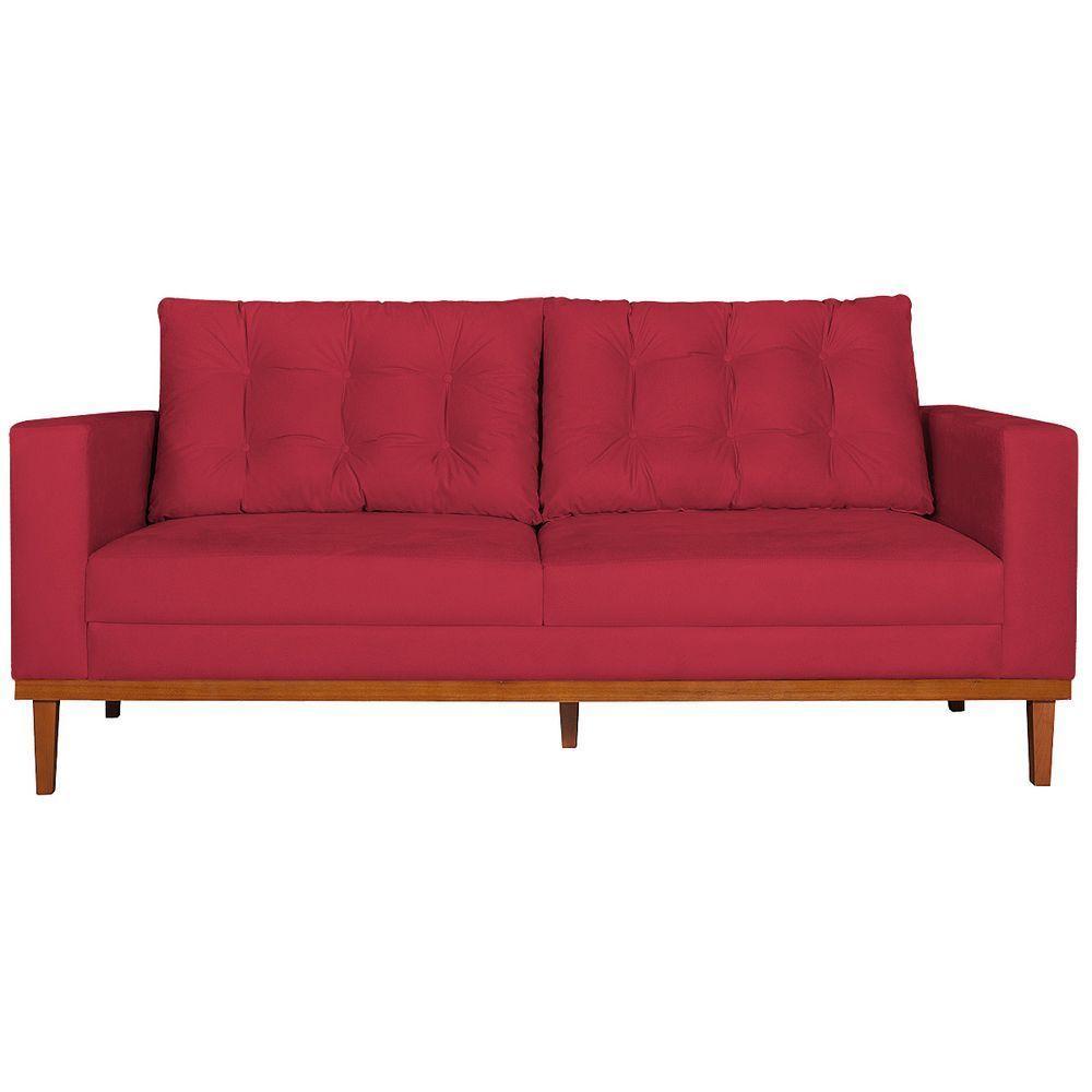 Sofá 2 Lugares Dubai Suede - Doce Sonho Móveis Vermelho - 6