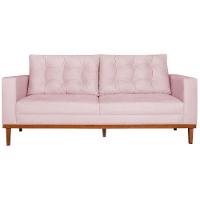 Sofá 2 Lugares Dubai Suede - Doce Sonho Móveis Rosa Bebê - 6