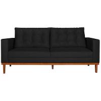 Sofá 2 Lugares Dubai Suede - Doce Sonho Móveis Preto - 6