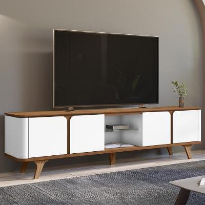 Rack Bancada para Tv Valen 60 Pol 217cm Mdf Mdp Cedro-branco Mpozenato