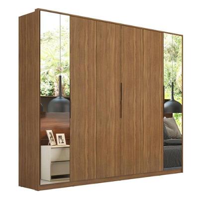 Guarda Roupa Casal Atrice D66012k 6 Portas 2 Portas Em Espelho Amendola- Demartêz