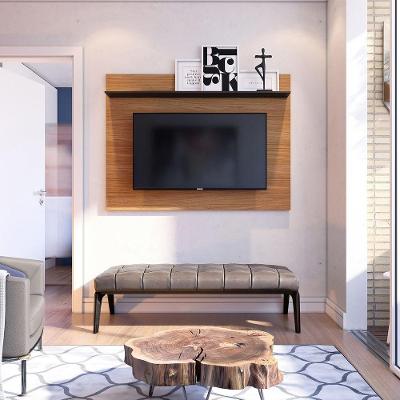 Painel para TV Maia Até 55" 135CM em MDP com Prateleira Superior Noce-preto
