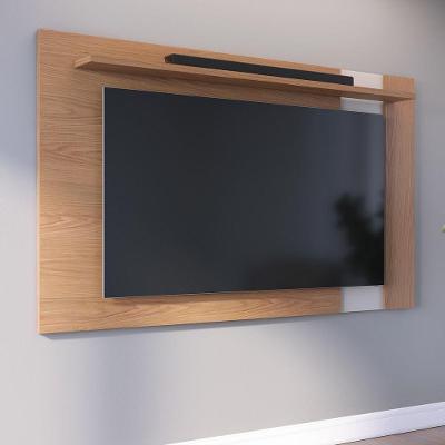 Painel para TV Leme 70" 160-180CM em MDP Off White Freijó Fosco