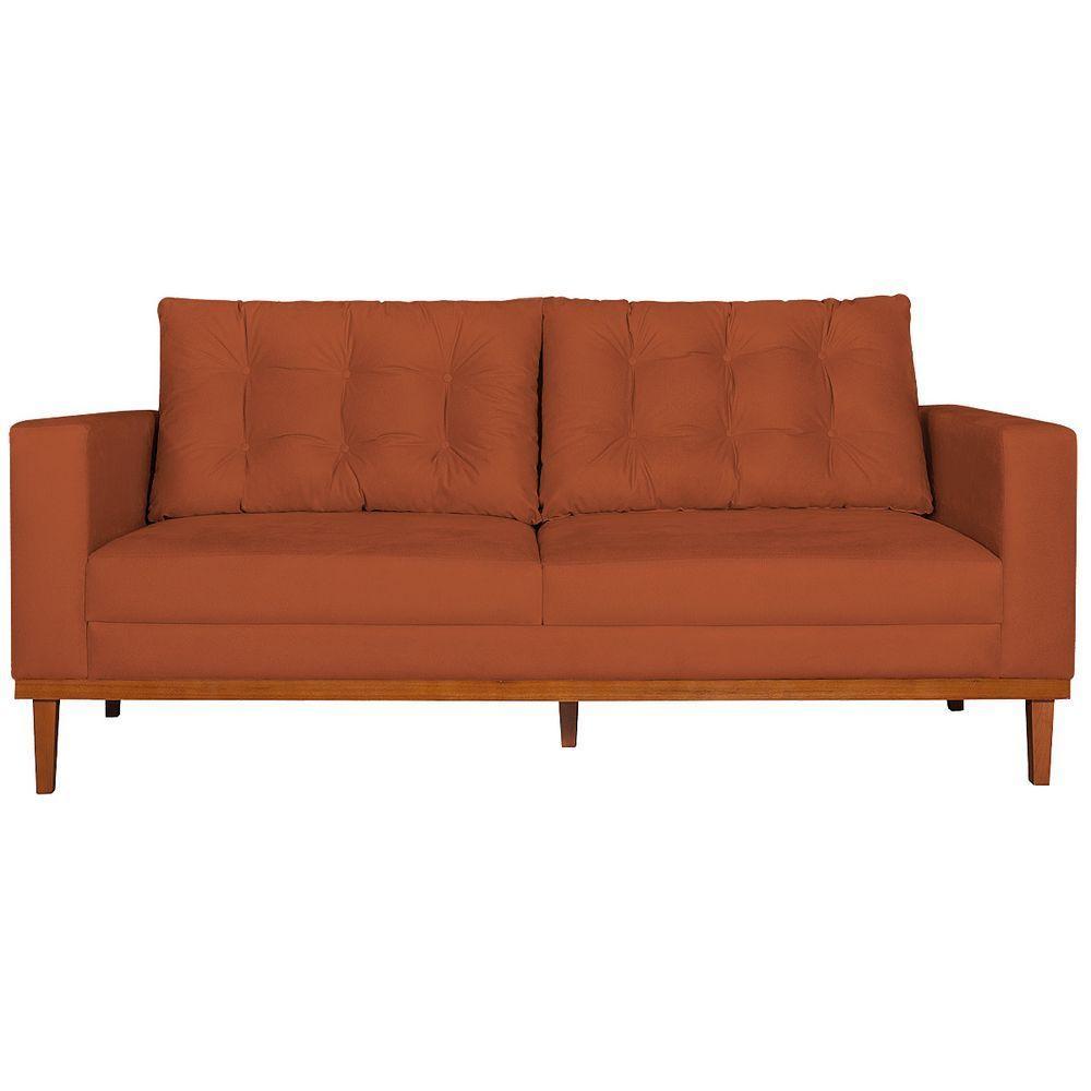 Sofá 2 Lugares Dubai Suede - Amarena Móveis Cor Terracota - 6