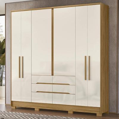 Guarda Roupa Casal 216cm 6 Portas Alabama Freijó-off Z17 - Mpozenato
