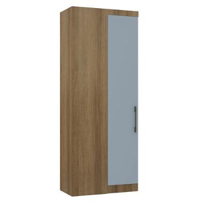 Guarda Roupa Canto Reto 90cm Com 1 Porta Delphi Avelã/grey L01 - Mpozenato